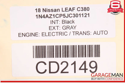 18-25 Nissan Leaf Front Left Driver Side Interior Door Panel Trim OEM
