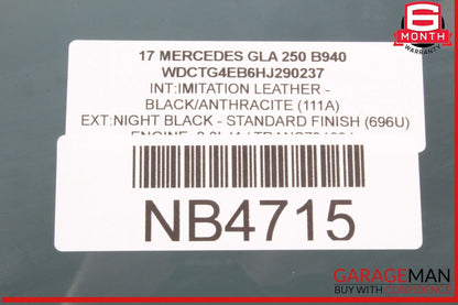 15-20 Mercedes X156 GLA250 GLA45 AMG Front Left Side Door Window Glass OEM