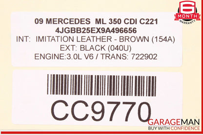 07-08 Mercedes W164 ML320 CDI 3.0L Complete Engine Motor Block Assembly OEM 190k