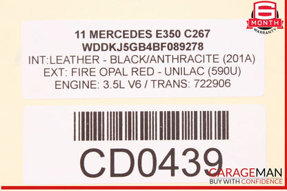 10-17 Mercedes W207 E350 Front Right Lower Bottom Seat Cushion Cover OEM