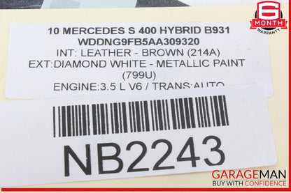 07-14 Mercedes W221 S400 Hybrid Front Right & Left Side Brake Calipers Set OEM