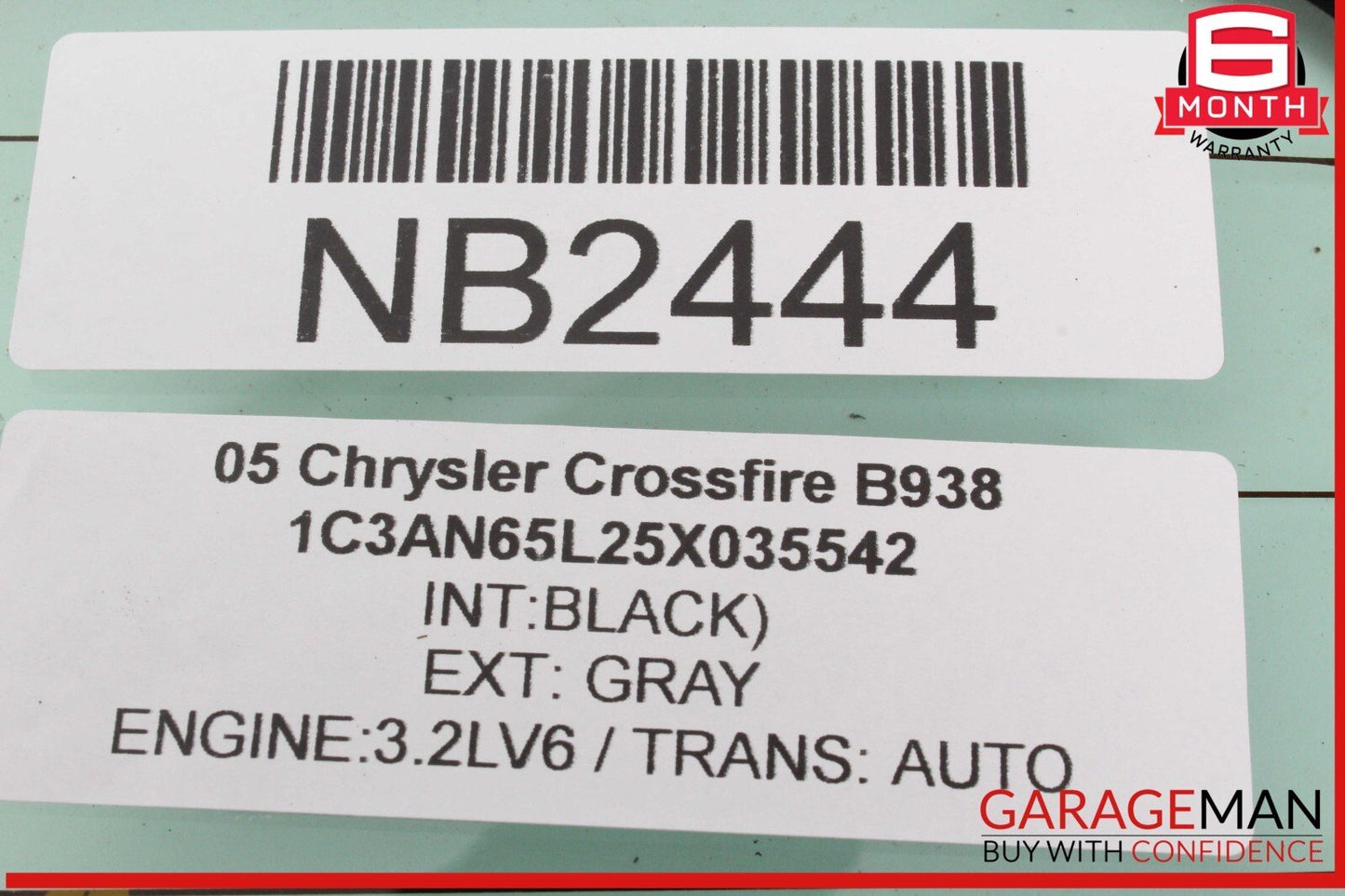 05-08 Chrysler Crossfire Convertible Rear Windshield Glass OEM