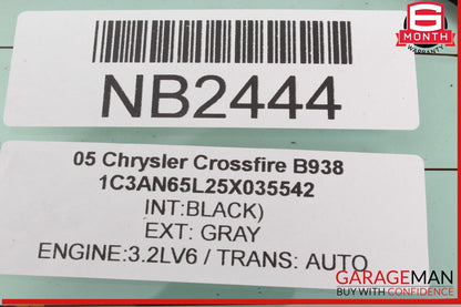 05-08 Chrysler Crossfire Convertible Rear Windshield Glass OEM