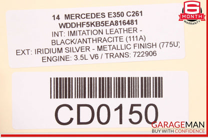 10-16 Mercedes W212 E350 Front Left Side Exterior Door Shell OEM