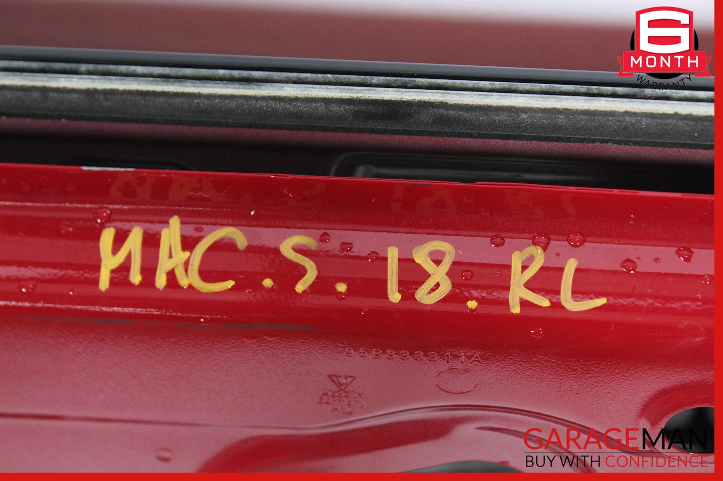 15-23 Porsche Macan Rear Left Driver Side Exterior Door Shell Red OEM