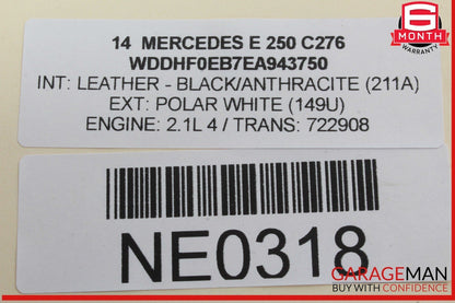 10-14 Mercedes W212 E250 Center Console Cup Holder Ash Tray Cover OEM