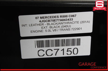 06-13 Mercede W251 R500 R350 Center Panoramic Pano Sunroof Sun Roof Glass OEM
