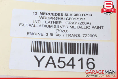 12-16 Mercedes R172 SLK350 SLK250 Navigation Command Head Unit DVD CD Audio