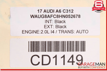 12-18 Audi A6 S6 Trunk Lid Panel Assembly Black OEM