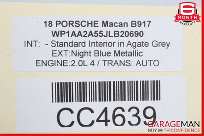 15-18 Porsche Macan Rear Right Passenger Side Top Upper Seat Cushion Grey OEM