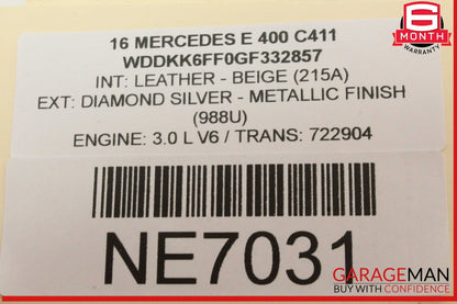 11-16 Mercedes W207 E400 E550 Overhead Reading Map Dome Light Lamp OEM
