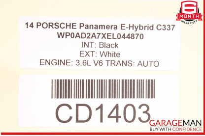 10-16 Porsche Panamera 970 Top Upper Sun Roof Sunroof Frame Motor Assembly OEM