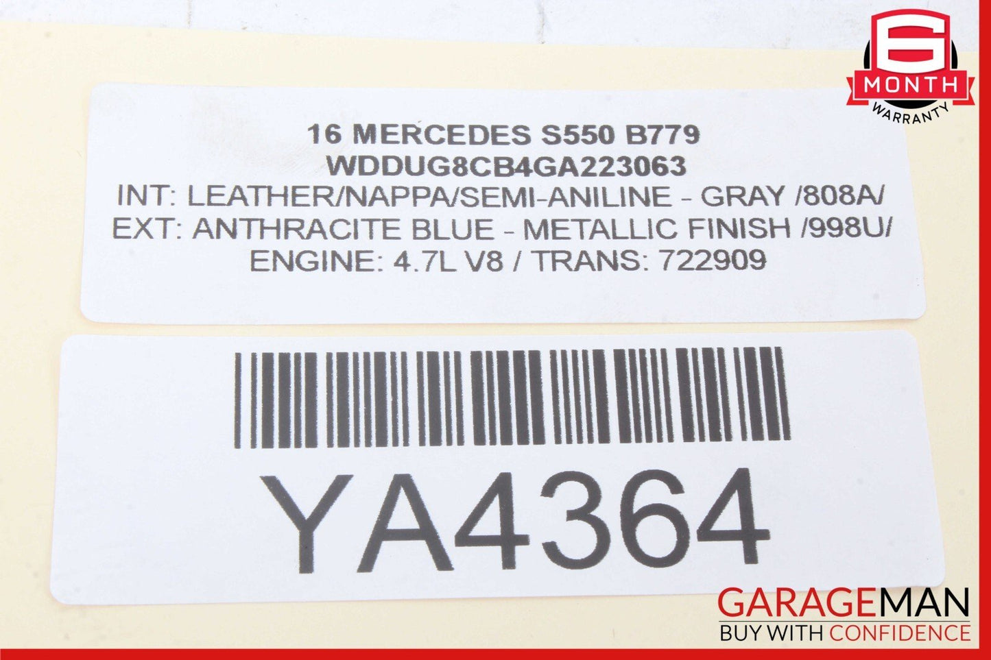 14-17 Mercedes W222 S550 S600 S63 AMG Front Dashboard Air Vent Panel Trim OEM