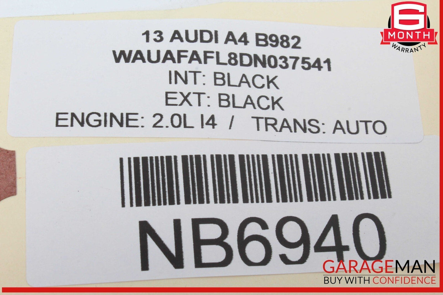 13-16 Audi A4 Front Left Driver Side Steering Wheel Black 4L0419091AC OEM