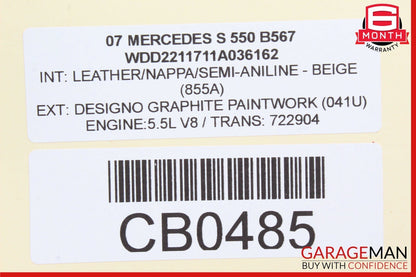 07-14 Mercedes W221 S550 Front Right Door Lock Latch Actuator Keyless Go OEM