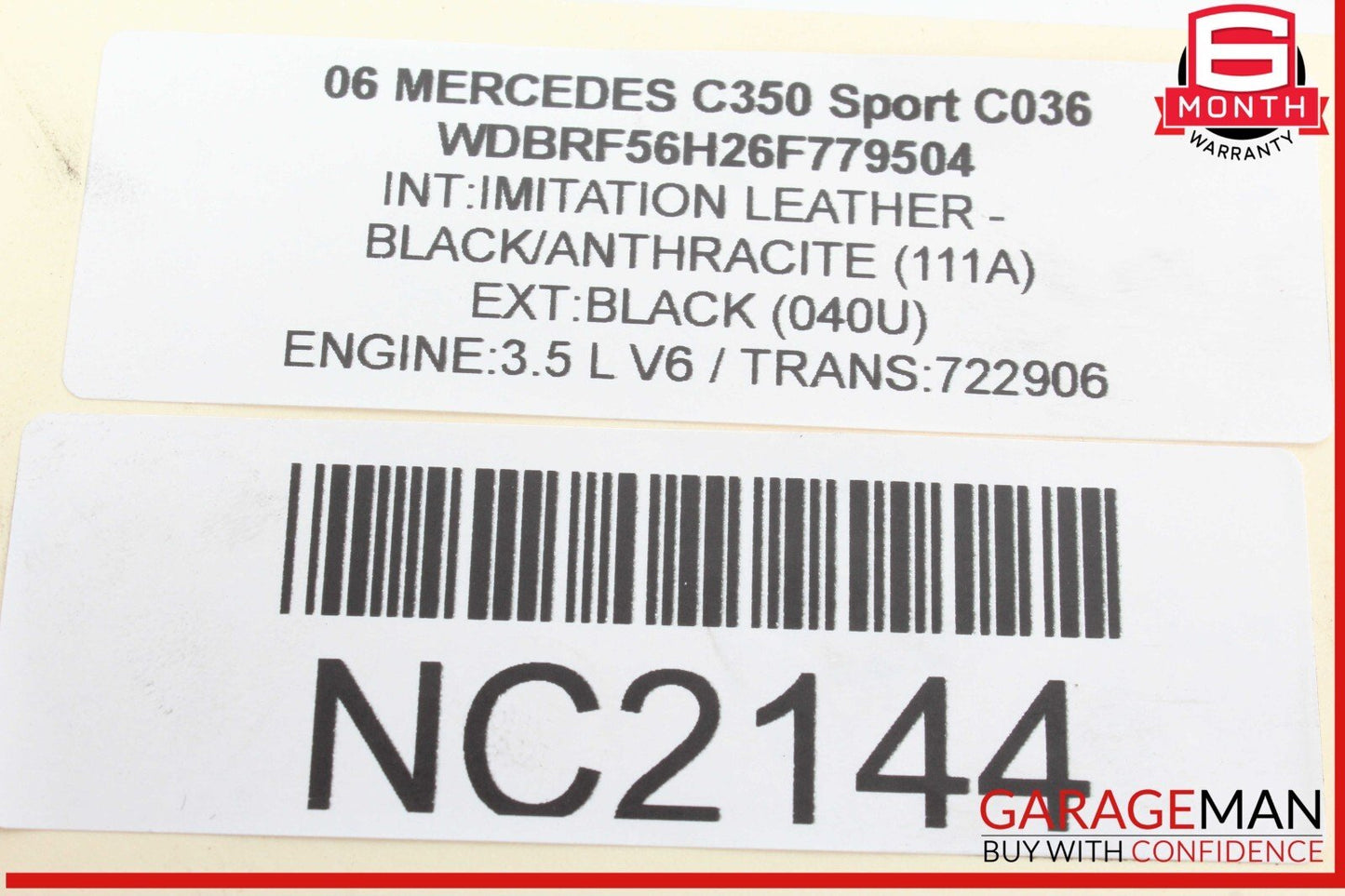 01-11 Mercedes W203 C350 Sport Rear Trunk Lock Latch Actuator Handle Assembly
