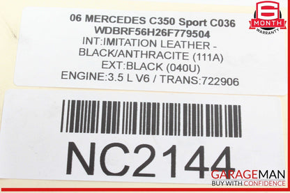 01-11 Mercedes W203 C350 Sport Rear Trunk Lock Latch Actuator Handle Assembly
