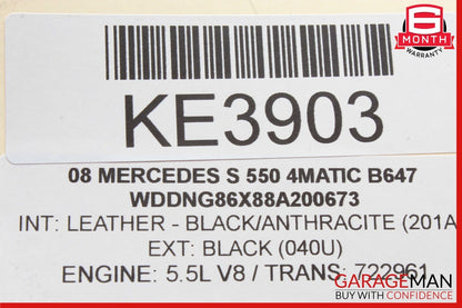 07-14 Mercedes W221 S550 CL600 Rear Center Console AC A/C Air Heater Trim Vent