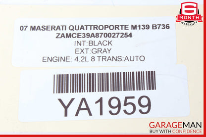 02-08 Maserati Quattroporte M139 Coupe M138 CD Changer 5 Disk Player w/ Trim OEM