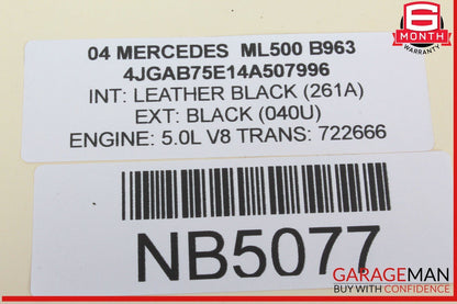 98-05 Mercedes W163 ML500 ML55 AMG 4 Spoke Driver Steering Wheel Black OEM