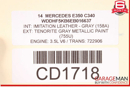08-18 Mercedes W212 E350 C300 Engine Radiator Cooling Fan Motor Assembly OEM