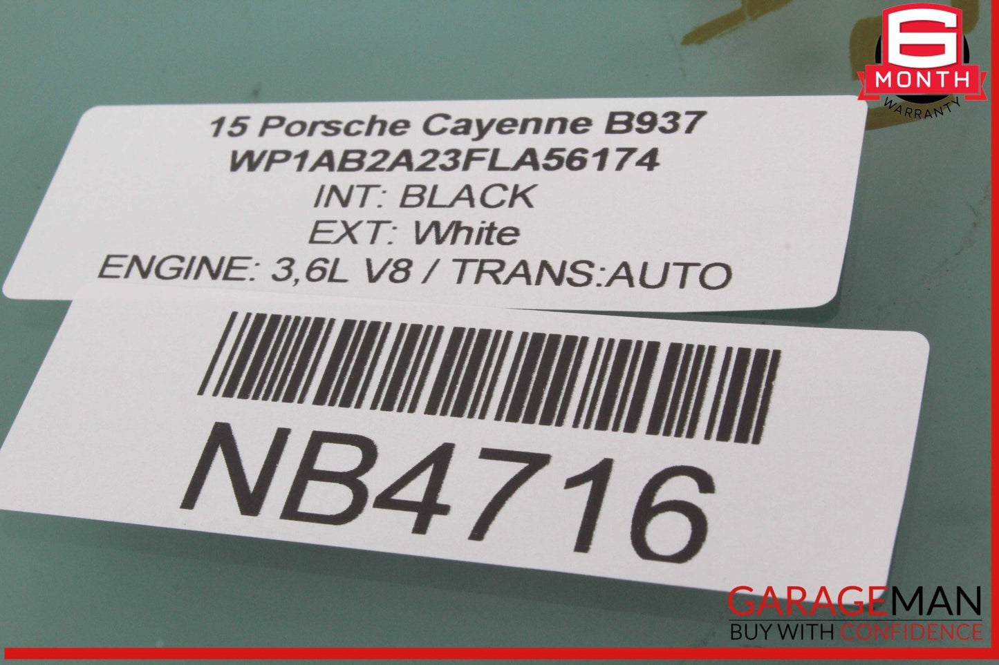 11-18 Porsche Cayenne 958 Front Left Driver Side Door Window Glass OEM
