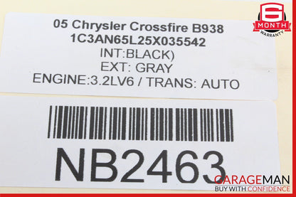 04-08 Chrysler Crossfire Front Left & Front Right Audio Door Speaker Set of 2