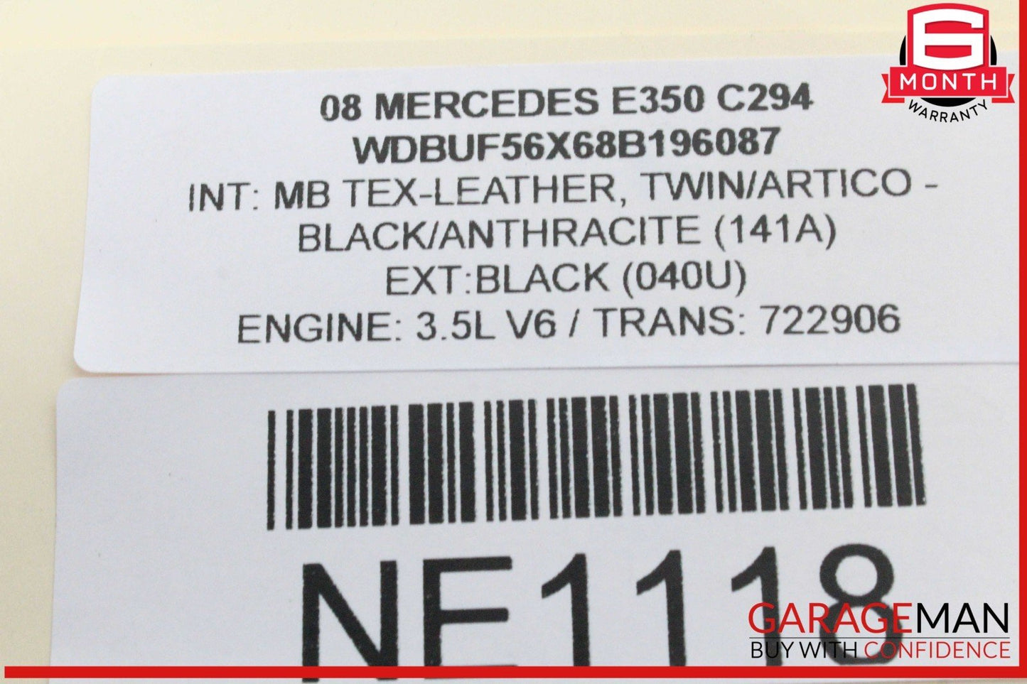 07-14 Mercedes W211 E350 ML350 Ignition Coil Coils Set of 6 0001502780 OEM
