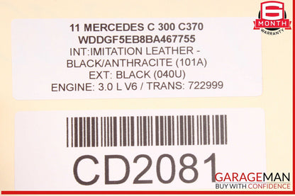 08-14 Mercedes W204 C250 C300 Front Right Side Lower Bottom Seat Cushion OEM