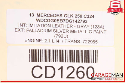 12-15 Mercedes X204 GLK350 Front Right Side Lower Bottom Seat Cushion OEM