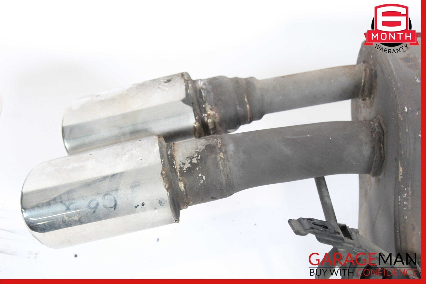 04-08 Maserati Quattroporte M139 Left & Right Side Exhaust Muffler Dual Tips Set