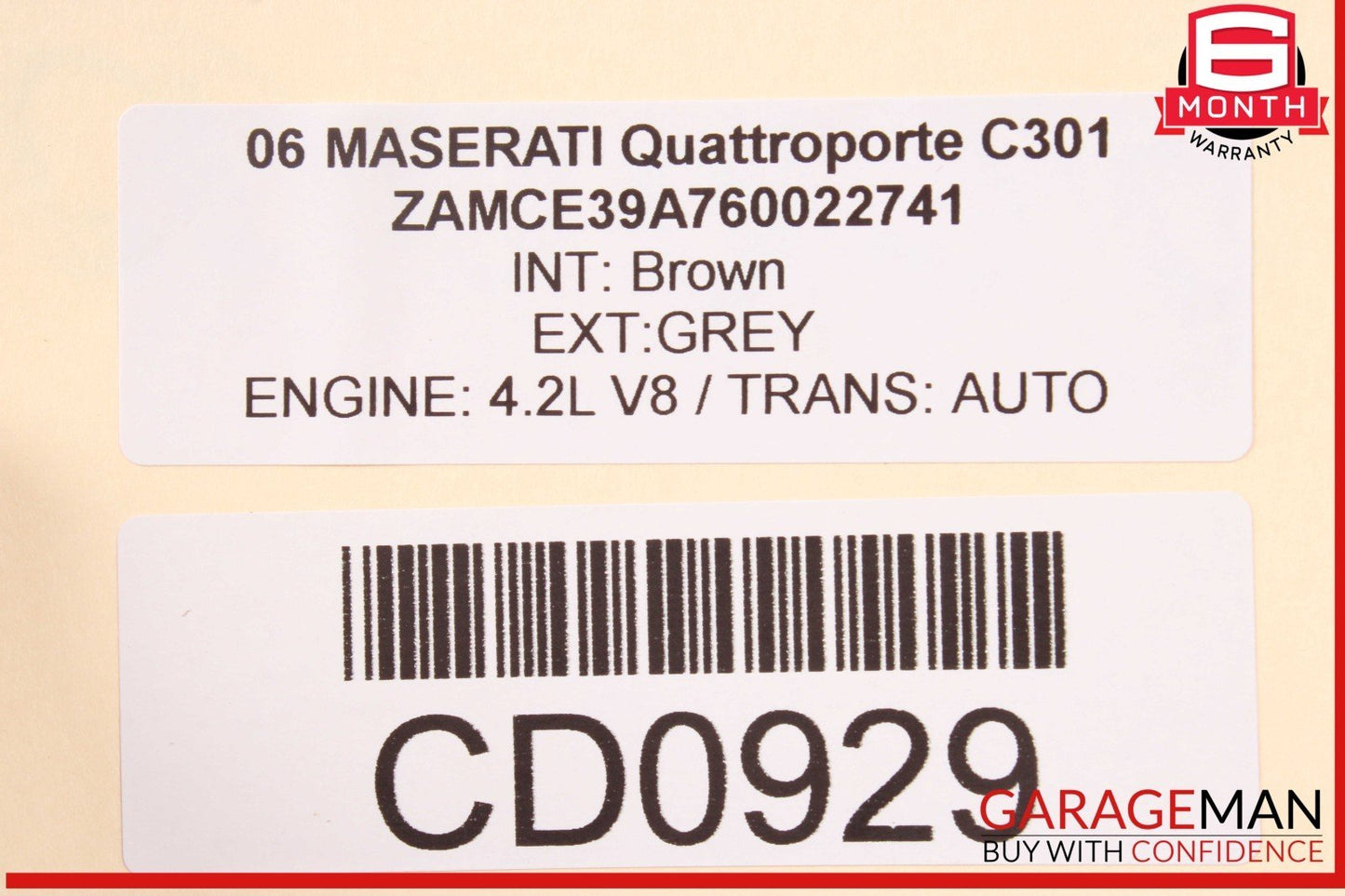 03-08 Maserati Quattroporte M139 Front Right Side Lower Bottom Seat Cushion OEM
