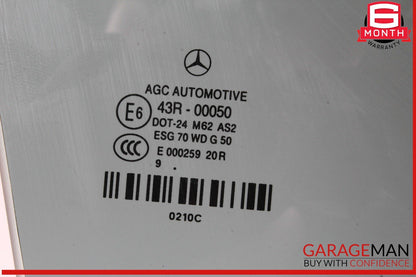 10-17 Mercedes W207 E350 E550 Coupe Front Right Passenger Side Window Glass OEM