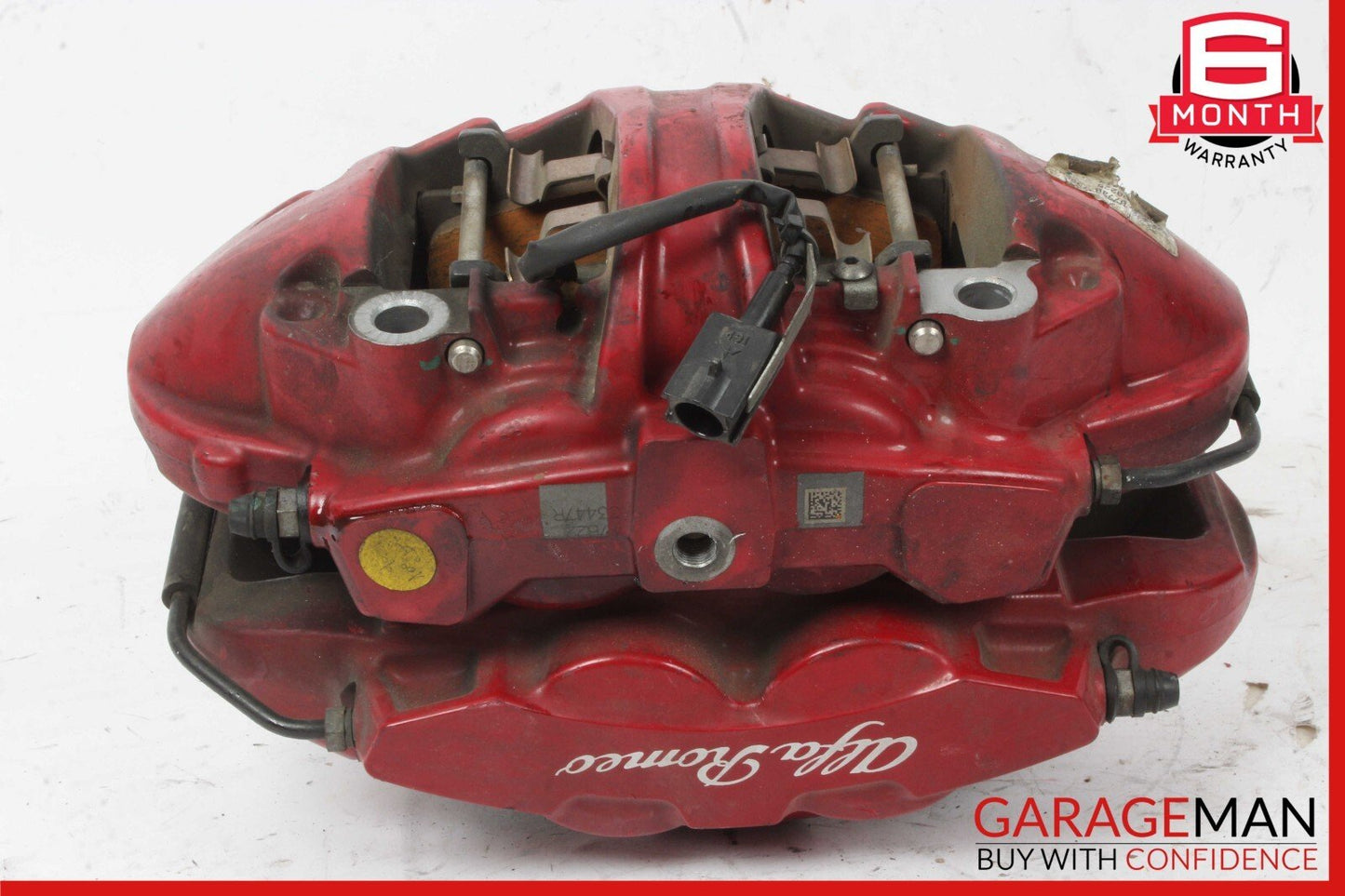 17-22 Alfa Romeo Giulia Front Right & Left Brake Caliper Calipers Set of 2 Red