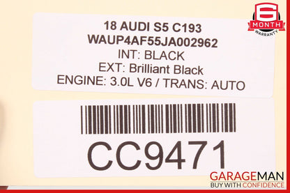 18-24 Audi S5 RS5 A5 Coupe Rear Trunk Deck Lid Assembly OEM