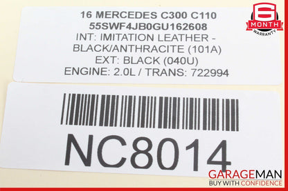 15-20 Mercedes W205 C300 C350e Rear Center Console A/C Air Vent Assy Black OEM