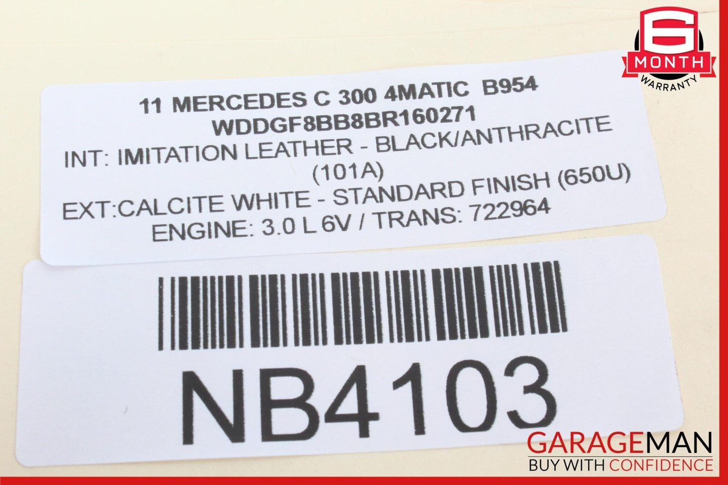 08-11 Mercedes W204 C300 4MATIC 3 Spoke Steering Wheel Leather Black 2044603203
