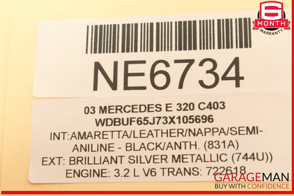 03-09 Mercedes W211 E320 Front Center Dash Temperature Climate Control Panel OEM