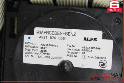 07-09 Mercedes W221 S550 CL550 S600 Center Console Multi Function Switch Control