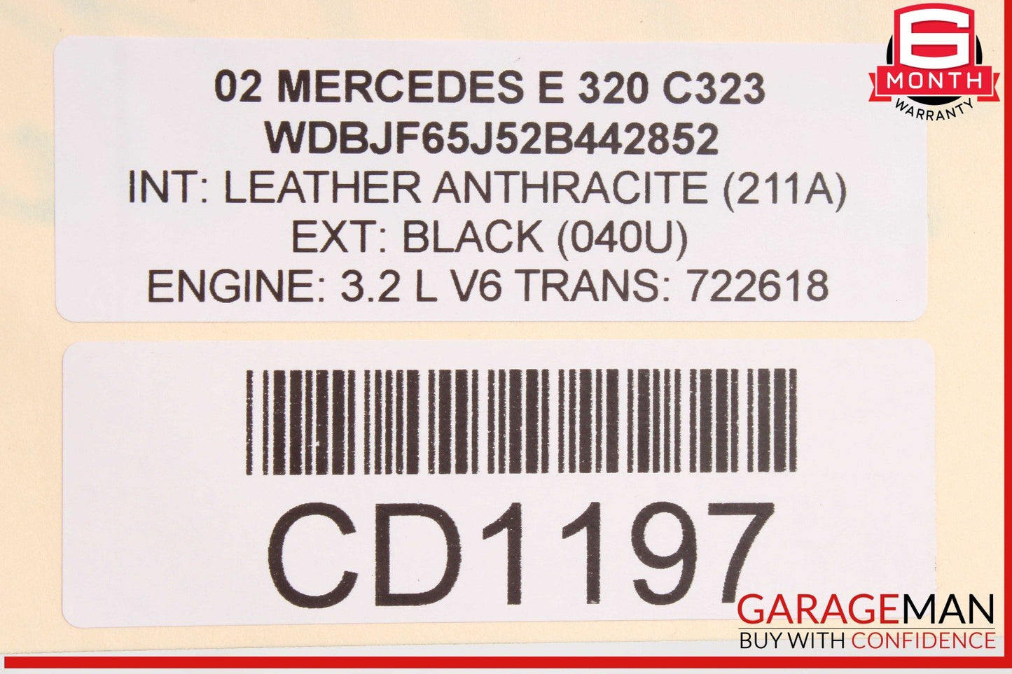 98-02 Mercedes W210 E320 E420 E430 E55 AMG Upper Sunroof Moon Roof Assembly OEM
