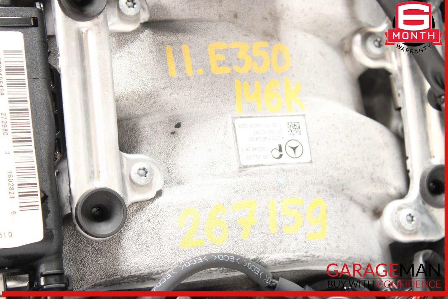 10-11 Mercedes W212 E350 4Matic AWD 3.5L V6 Engine Motor Block Assembly 146k