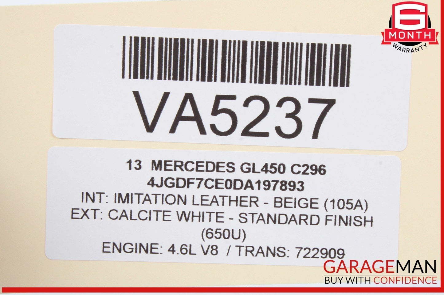 12-18 Mercedes X166 GL450 GL550 Fuel Injector Rail Left Side 2780703395 OEM