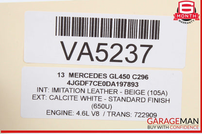 12-18 Mercedes X166 GL450 GL550 Fuel Injector Rail Left Side 2780703395 OEM
