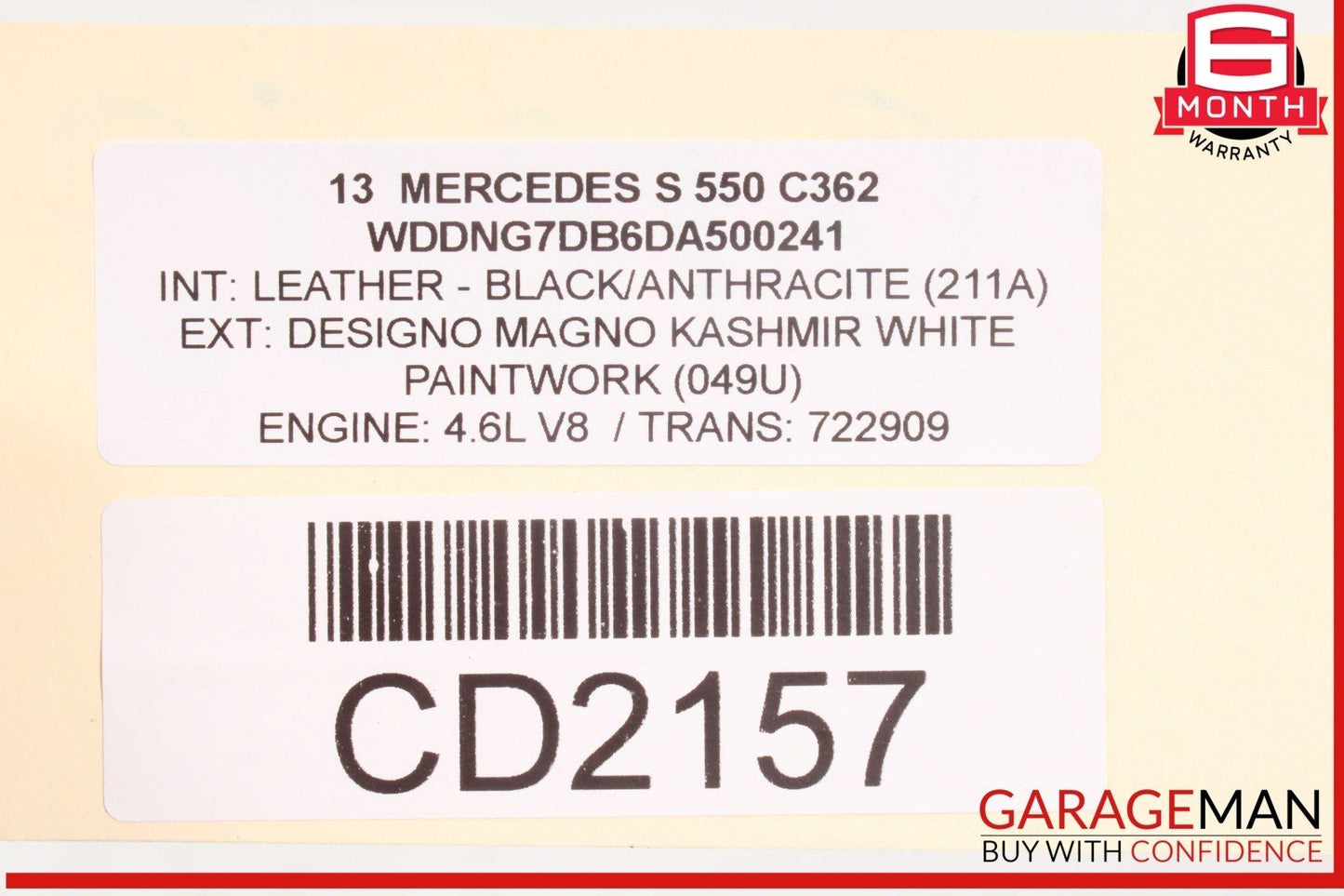 10-13 Mercedes W221 S550 S400 Front Right Side Lower Bottom Seat Cushion OEM