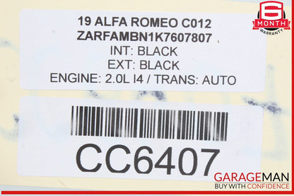 17-22 Alfa Romeo Giulia Trunk Lid Hatch Shell Panel Black OEM