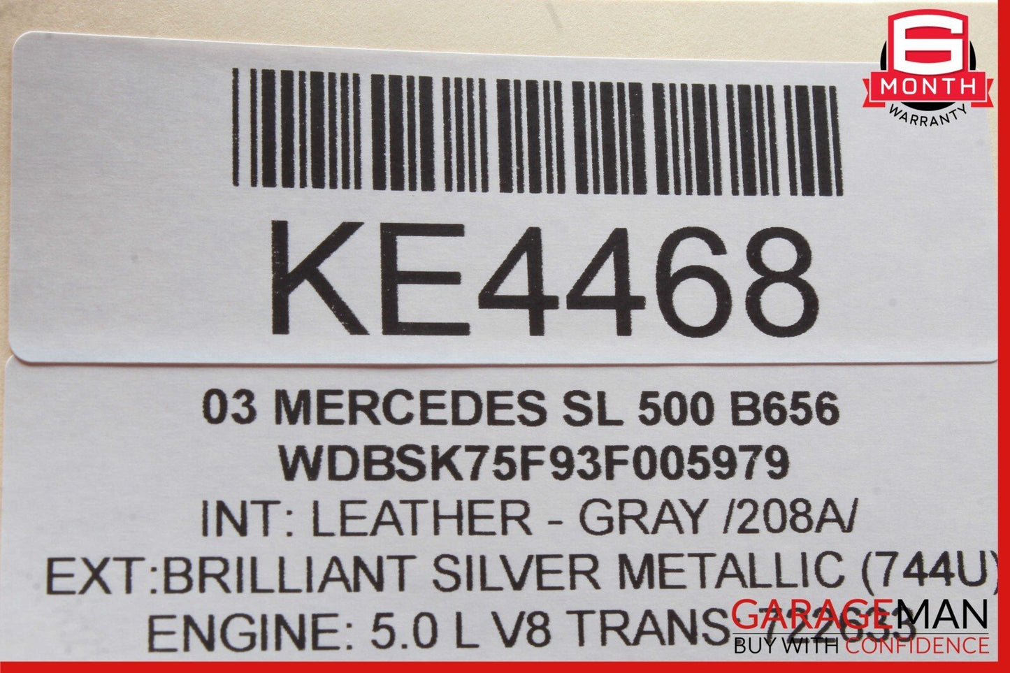 03-06 Mercedes R230 SL500 SL55 AMG Front Right Door Handle Keyless Go OEM