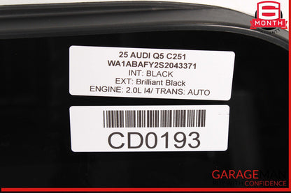 18-25 Audi Q5 Rear Panoramic Sunroof Sun Roof Window Glass OEM