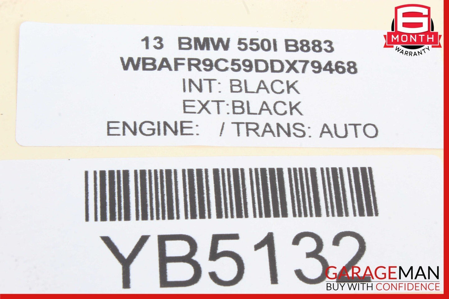 11-16 BMW 528i 535i 550i Front Right Window Regulator w/o Motor 7182132
