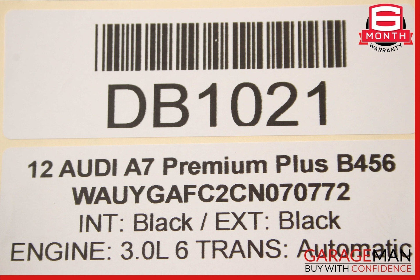 12-18 Audi A7 Rear Trunk Lid Tailgate Liftgate Tail Gate Shell Panel Assy Black