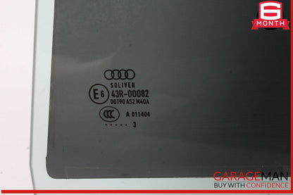 12-18 Audi A6 Rear Left Side Door Window Auto Glass OEM